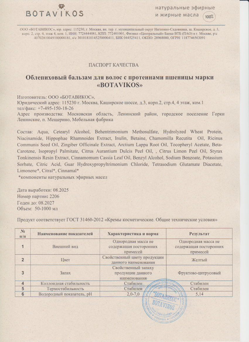 Паспорт №082025